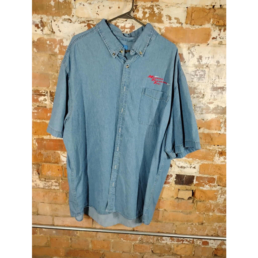 Port and Company Men's Size 3XLDistressed SS Denim Work Manning Transport